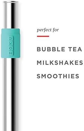Zoku Jumbo Reusable Metal Straw with Case, Collapsible Travel Straw - Teal - Image 5