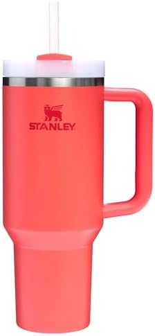Stanley Quencher H2.0 Tumbler with Handle and Straw 40 oz | Flowstate 3-Position Lid | Cup Holder Compatible for Travel | Insulated Stainless Steel Cup | BPA-Free | Hot Coral by Unknown