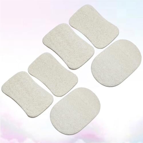6pcs Natural Loofah Dishwashing Brush Set for Kitchen, Microfiber Scouring Pads with Beige Color, Environmentally Friendly, Effective for Removing Pots, - Image 6