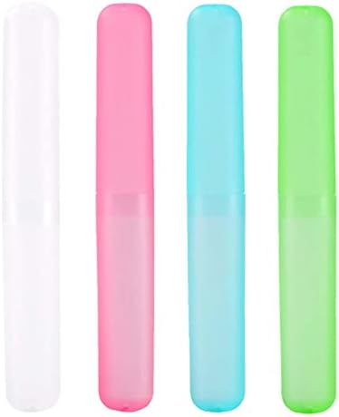 Medsuo 4 PCS Plastic Toothbrush Cases, Travel Toothbrush Holder by Medsuo