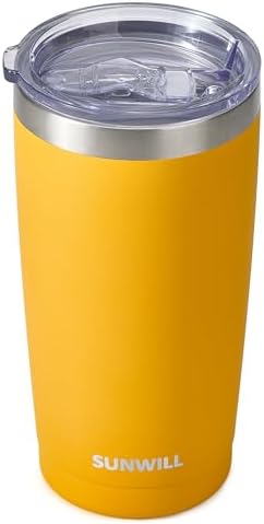 SUNWILL Coffee Tumbler, 20 oz Insulated Travel Mug Stainless Steel by SUNWILL