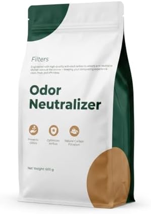 Replacement Activated Carbon Filter for CYF01 Electric Kitchen Composter | 600g Odor-Neutralizing Charcoal Refill | Lasts up to 3 Months | Compatible with Natridy 100oz Indoor Compost Bin by NatridyHomeAppliances