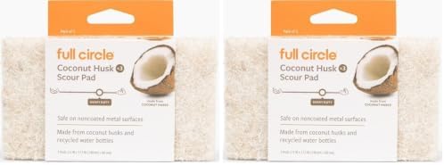 Full Circle Beachy Clean Coconut Sponge, Scour Pads, Set of 3 (Pack of 2) by Unknown