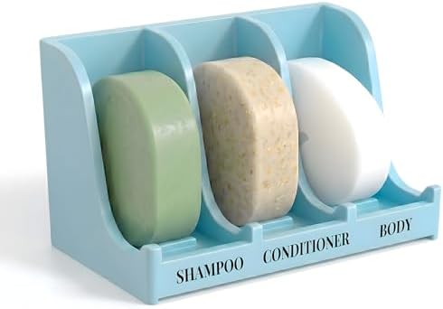 Soap Holder for Shower Wall, 3-Compartment Soap Dish [Patent Pending] by HighHerz