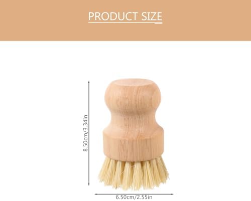 COLLBATH 2pcs Natural Fiber Kitchen Scrub Brush Set, Coconut and Fiber Pot Scrubber for Sink, Sturdy Natural Cleaning Brush for Dishes, Pans, and Household Use - Image 7