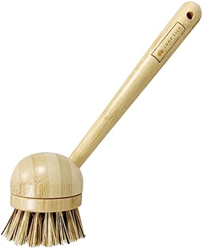 JuneLily Long Coconut Dish Brush Plant-Based Vegan for Kitchen Bathroom Cleaning Produce Washing Dishes (Long Dish Brush) by Unknown