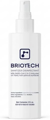 BRIOTECH Sanitizer Disinfectant, Hypochlorous Acid, Travel, 2 oz by BRIOTECHUSA