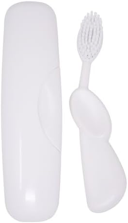 RADIUS Toothbrush Original Big Brush, BPA Free ADA Accepted - Right Hand - White Brush with White Case by RADIUSCorporation