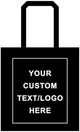 TOPDesign 240-Pack Custom Cotton Tote Bags with Logo, Bulk Personalized Cloth Bags, Suitable for DIY, Advertising, Promotion, Gift, Activity (Black) by TOPDesign