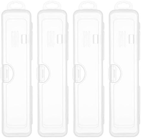 Travel Toothbrush Holder, Transparent (4-Pack) by Buyitnow
