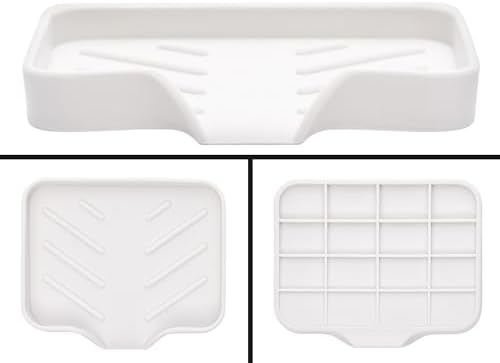 Silicone Soap Dish & Tray - Self Draining, Durable Rubber with Drainage - Kitchen & Shower Soap Holder - Image 3