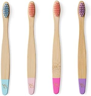 Wild & Stone Organic Children's Bamboo Toothbrush | 4 Pack Candy Colour | Soft Fibre Bristles | 100% Biodegradable Handle | BPA Free | Vegan Eco Friendly Kids Toothbrushes - Image 5