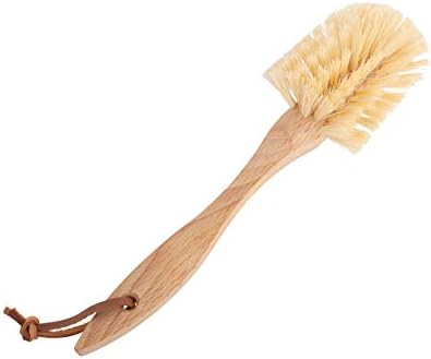 Redecker Dish Brush Set, Tampico Fiber, Curved Handle, 2 Pack – Wrap-Around Design for Everyday Cleaning, Made in Germany - Image 3