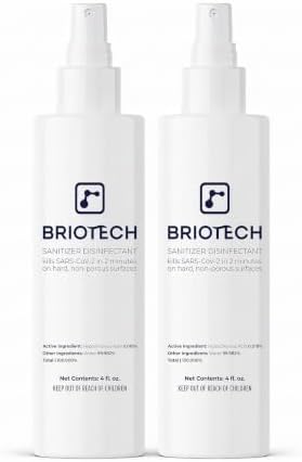 BRIOTECH Sanitizer Disinfectant, Hypochlorous Acid, 4 oz, 2-Pack by BRIOTECHUSA