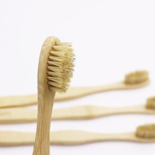 Gaia Guy Natural Bristle Bamboo Toothbrush with Boar Bristles - Totally Biodegradable and Compostable - No Nylon Toothbrushes - Zero Waste 12-Pack - Image 3