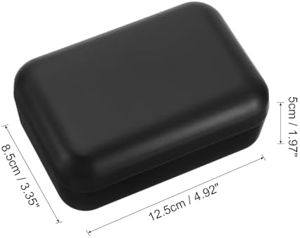 uxcell Wooden Soap Holder, Self-Draining Soap Box with Lid Wooden Soap Bar Tray for Shower Bathroom Kitchen, Black - Image 2