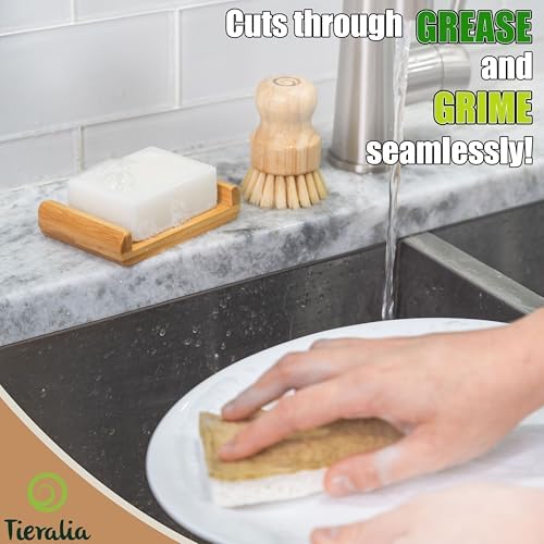 Lemon Dish Soap Bar Pack of 2 – Solid Dish Soap Block, Natural Non Toxic Eco Friendly Plant Based Dishwashing Soap, Biodegradable, Zero Waste, Plastic Free Kitchen Soap (11.28 oz) - Image 3