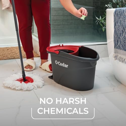 O-Cedar PACS Hard Floor Cleaner, Crisp Citrus Scent 24 Count (1-Pack) | Made with Naturally-Derived Ingredients | Safe to Use on All Hard Floors | Perfect for Mop Buckets - Image 5