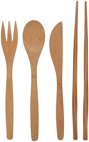 To Go Ware To Go Ware Reusable Bamboo Travel Utensils with Carrying Case & Carabiner Clip | Bamboo Utensils | Eco Friendly - Image 2