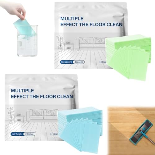 Multiple Effect The Floor Clean, 2027 New Multi Effect Floor Clean Tablets, Concentrated Cleaner for Hardwood, Tile, Laminate & More (Blue+Green, 100PC+100PC) by Unknown