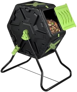 Simply Bio 21 Gallon Outdoor Compost Tumbler Bin – BPA-Free, Rotating Composting Bin for Garden, Yard, and Kitchen Waste, Fast Soil Creation, Weather-Resistant Outdoor Composter by SimplyBio