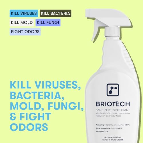 BRIOTECH Sanitizer Disinfectant, Hypochlorous Acid, 32 oz - Image 2
