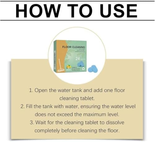 Floor Cleaning Tablets, 24 Count, Hard Floor Cleaner Tablets, Lemon Scent, Multi-Surface Effervescent Cleaner for Hardwood, Tile, Vinyl and Laminate Floors, Streak-Free - Image 5