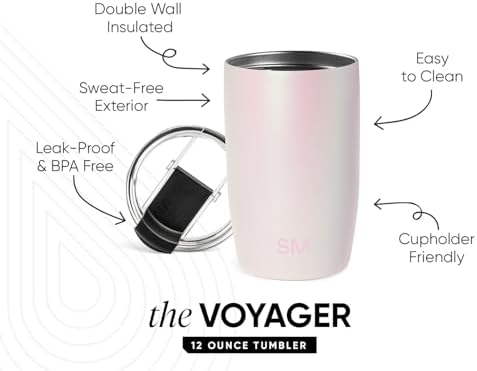 Simple Modern Travel Coffee Mug with Lid | 12oz | Pearlescent - Image 2