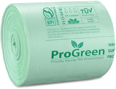 Compostable Trash Bags, Extra Thick, Compost Kitchen Bin Bags, Food Scraps Yard Waste Bags, ASTM D6400 BPI and TÜV AUSTRIA Certified (6 Gallon, Pack of 30) - Image 5