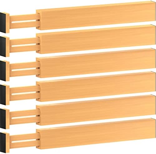 6-Pack Drawer Dividers 2.6-Inch High Dresser Drawer Organizer 16 to 22 Inch by Bamb%C3%BCsi