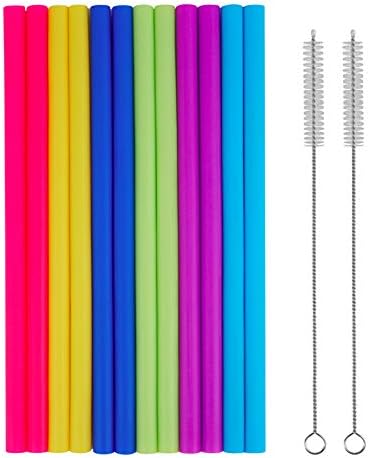 tifanso 14PCS 10" Extra Wide Reusable Silicone Straws for 20/30oz Tumblers by tifanso