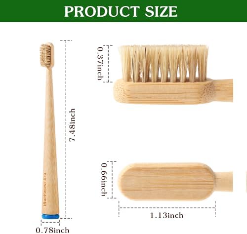 Boar Bristle Bamboo Toothbrushes Plastic Free 4 Pack - Image 6