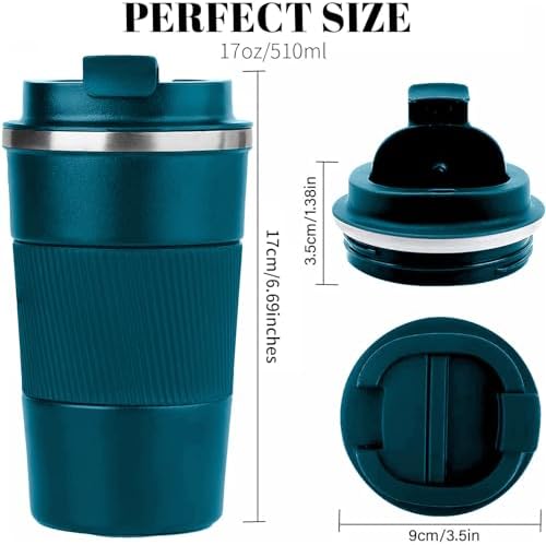 Insulated Travel Coffee Mug, Stainless Steel Coffee Cup with Leakproof Lid - Image 3