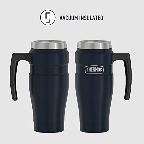 THERMOS Stainless King Vacuum-Insulated Travel Mug with Handle-16oz,Midnight Blue-Thermos Tumbler for Hot&Cold Drinks-Leak&Sweat-Proof Stainless Steel Coffee Mug with Lid for Commuting,(Pack of 4) - Image 2
