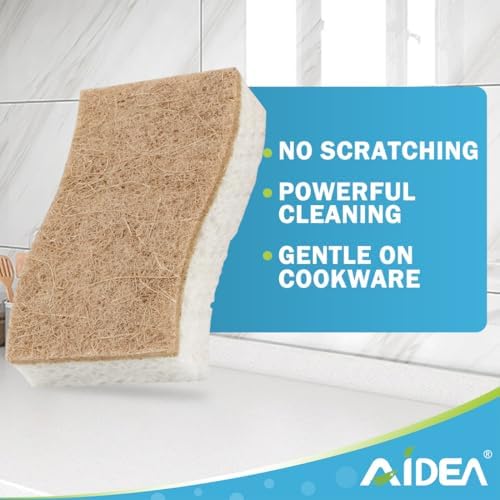 AIDEA Sponges Kitchen, 9Count, Non Scratch Dish Sponges - Image 6