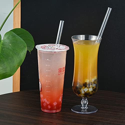 ALINK Reusable Clear Smoothie Straws, 10 in x 10 mm Jumbo Tritan Hard Plastic Drinking Straws, Individually Wrapped, Pack of 6 with Cleaning Brush and Carrying Case - Image 4