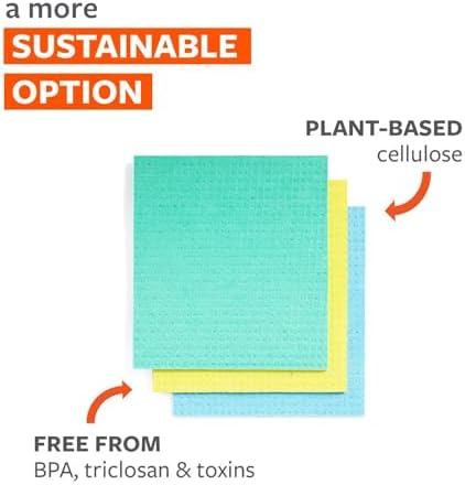 Full Circle Totally Plant-Based Absorbent Sponge Cloths, 3-Pack - Image 5
