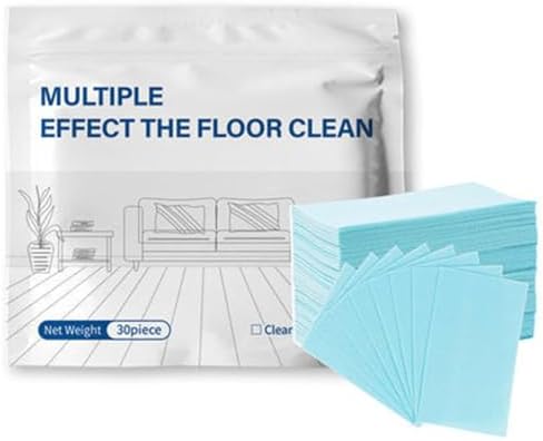 FZYLQY Floor Cleaner Tablets for Mopping Concentrated Floor Cleaning Sheets Dissolvable Multi Surface Floors Care Sheets for Sealed Hard Floor Tile Vinyl Laminate Kitchen Bathroom (Blue, 30 Piece) by FZYLQYFASHION