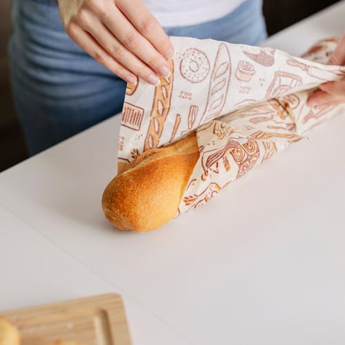 Bee's Wrap Beeswax Bread Wraps, 2 Pack - Bakery Lane & Honeycomb - Image 3
