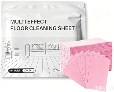Multi Effect Floor Cleaning Sheets, Lavender Scent, Ultra Thin, Compact Packaging (Pink, 100 Pcs) by Bon+amixyl