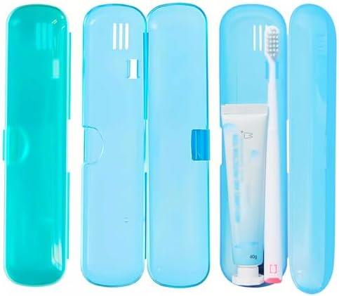 2 Packs Breathable Toothbrush Travel Case, Travel Tongue Scraper Case by MYLDH