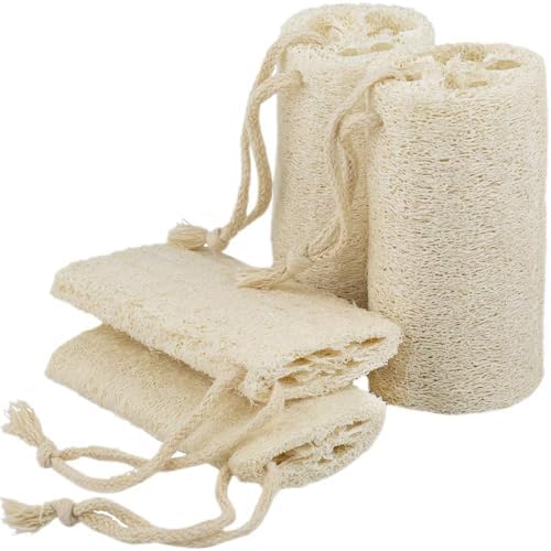 Natural Loofah Sponge, Organic Luffa Body Scrubber Bath Exfoliating, 5 inch by pisdoplop