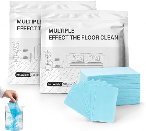 200 Piece Floor Cleaning Tablets, Multi-Surface Floor Cleaning Tablets for Mopping, Dissolvable Pre-Measured Concentrated Cleaner for Hardwood, Tile, Laminate, Vinyl Floors (Camellia, 200Pcs) by Unknown