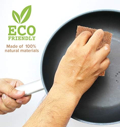 SCRUBIT Natural Scouring Pads (12 Pack) - Eco Friendly Scrubbing Pads for Kitchen Cleaning, Dishes, and Pots - Non-Scratch Kitchen Scrubbers - 100% Natural Sisal Fibers (12 Pack) - Image 4