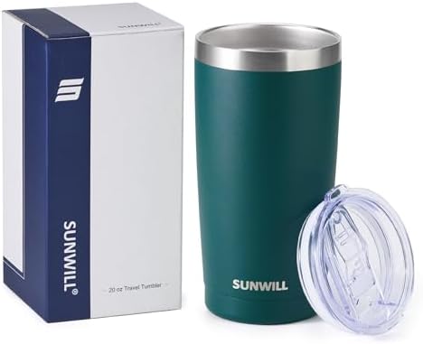 SUNWILL Coffee Tumbler, 20 oz Insulated Travel Mug Stainless Steel - Image 5