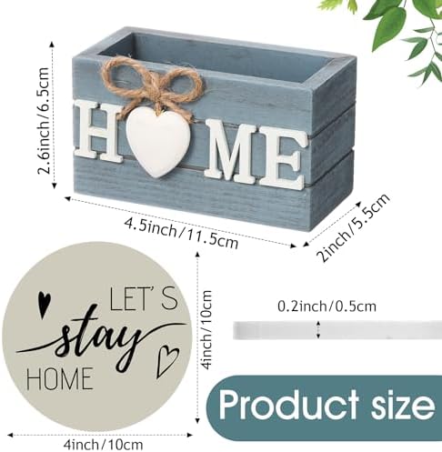 Queekay House Warming Gifts New Home Farmhouse Coasters Set of 6, Slate - Image 2