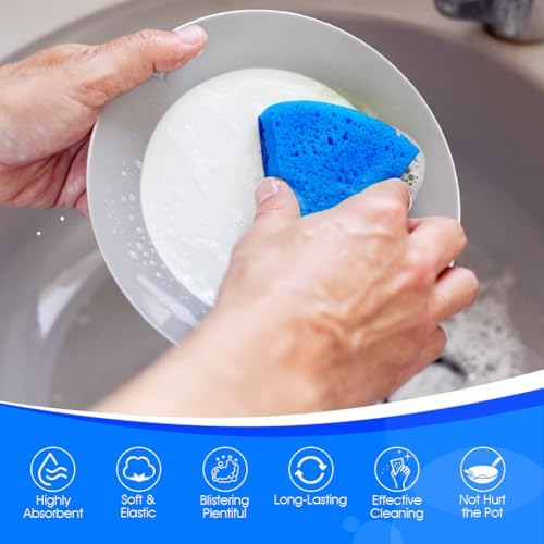 Orighty Non-Scratch Scrub Sponges, 24 Pack Kitchen Sponge Cleaning Sponge - Image 6