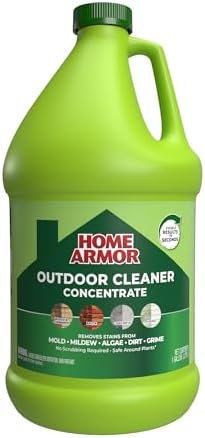 Home Armor Outdoor Cleaner Concentrate, 1 gal., Remove Stains from Mold, Mildew, Algae, Dirt and Grime for Visible Results in Seconds, No Scrubbing Required, Plant Safe by HOMEARMOR