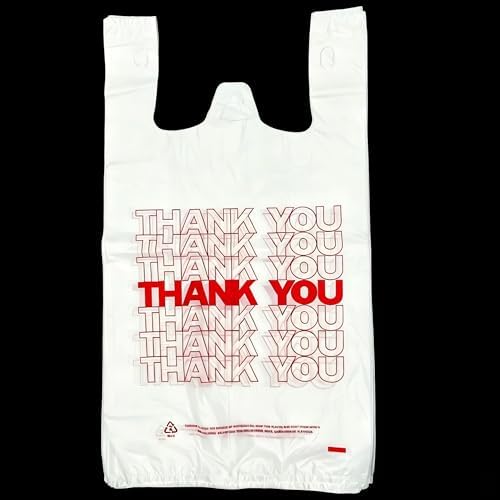 TashiBox Thank You Plastic Bags/T-shirt Bags, 350 Count by TashiBox