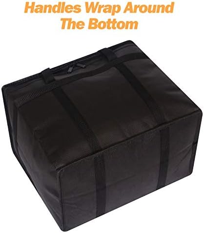 DIOMMELL XL Insulated Reusable Grocery Bags with Sturdy Zipper Reinforced Bottom & Handles, Foldable Washable Heavy Duty Cooler Totes for Hot or Cold Food Delivery, Groceries, Travel, Shopping - Image 5